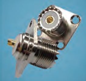 Coax Plug Panel Mount UHF PL259 Female - Solder Type