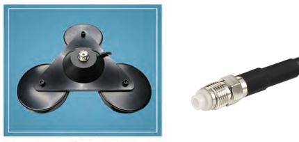 Extra Large Magnetic Base 3 x 90mm Round Magnets, Lead, Plug and Adaptor