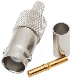 Coax Plug Crimp BNC Female to RG58 Cable