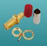 Coax Plug Crimp SMA Female Panel Mount For RG58 Cable