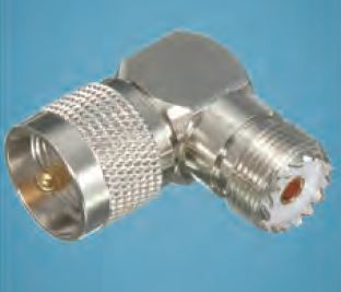 Coax Adapter UHF Female (S0239) to UHF Male (PL259) Right Angle
