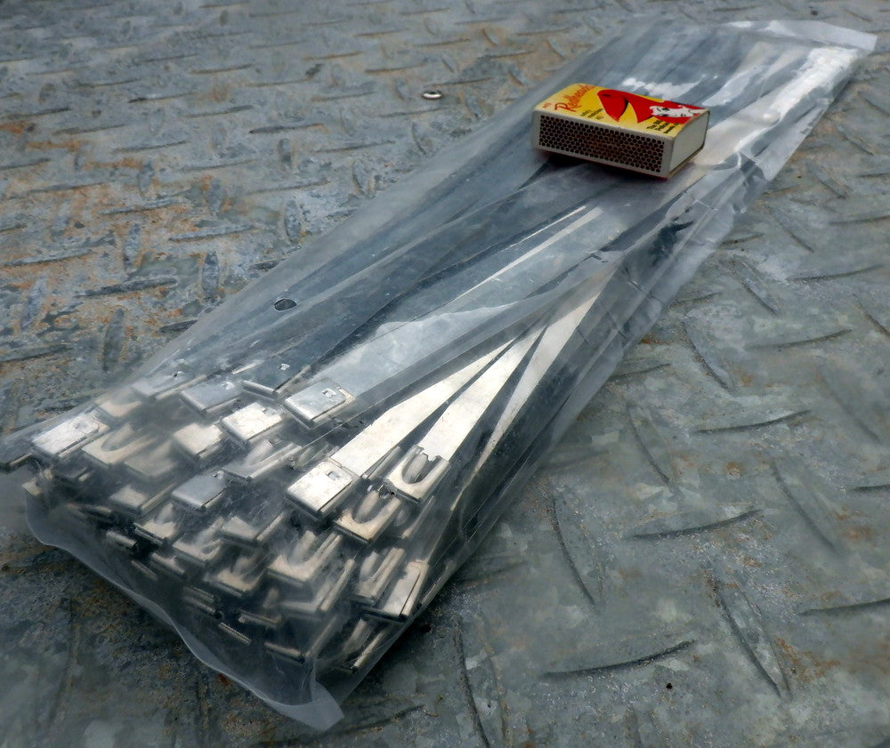 Heavy Duty 7.9mm Wide x 350mm Long 316 Stainless Steel Cable Ties