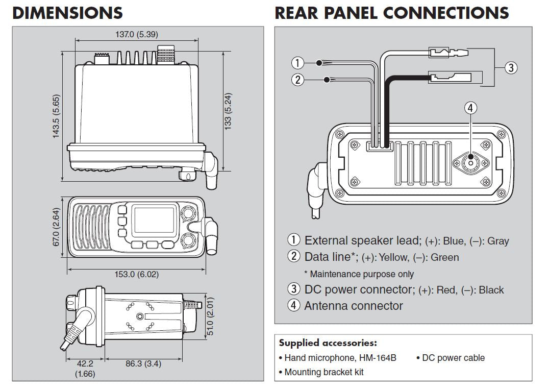 Marine Radio - Icom IC-M200 - VHF Marine Radio KIt with Antenna And Tilt Mount