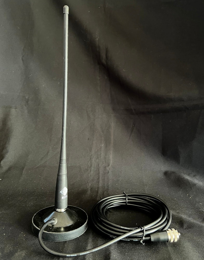 RFI UHF CB Radio Antenna - 476-478Mhz With Magnetic Base, Lead, PL259 Plug