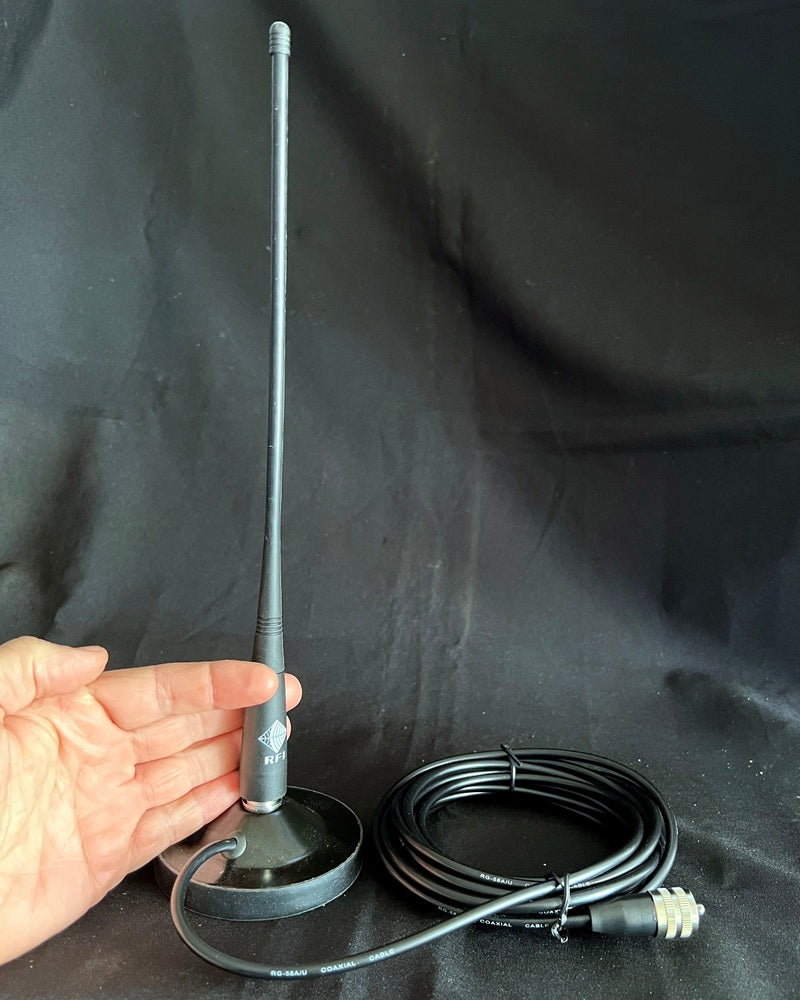 RFI UHF CB Radio Antenna - 476-478Mhz With Magnetic Base, Lead, PL259 Plug