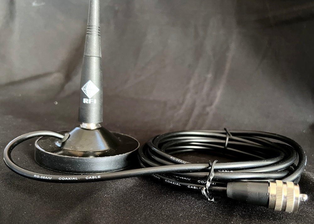 RFI UHF CB Radio Antenna - 476-478Mhz With Magnetic Base, Lead, PL259 Plug