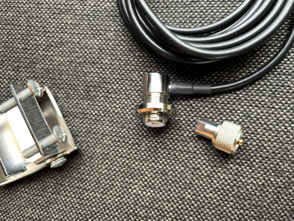 Antenna Mounting Kit #8 - MBC Base, Cable & Mount - SO239 Base 4Meter Coax & Plugs