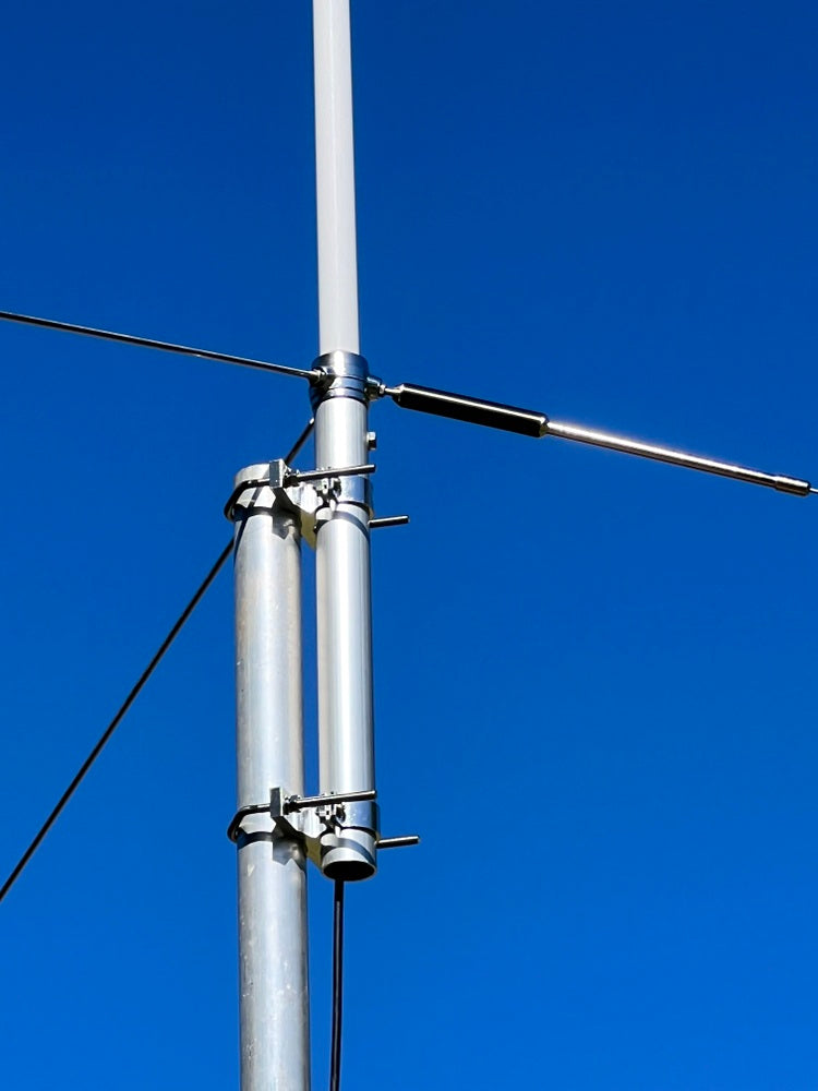 Tri-Band Base Antenna 50Mhz, 144Mhz & 433Mhz - 2 x Sections 2.5Mtr - Amateur - Ham Radio