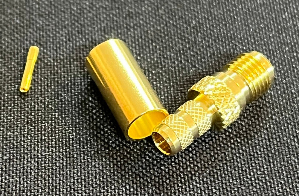 SMA Female Connector Plug RG58 Coax Crimp and Solder SMA186