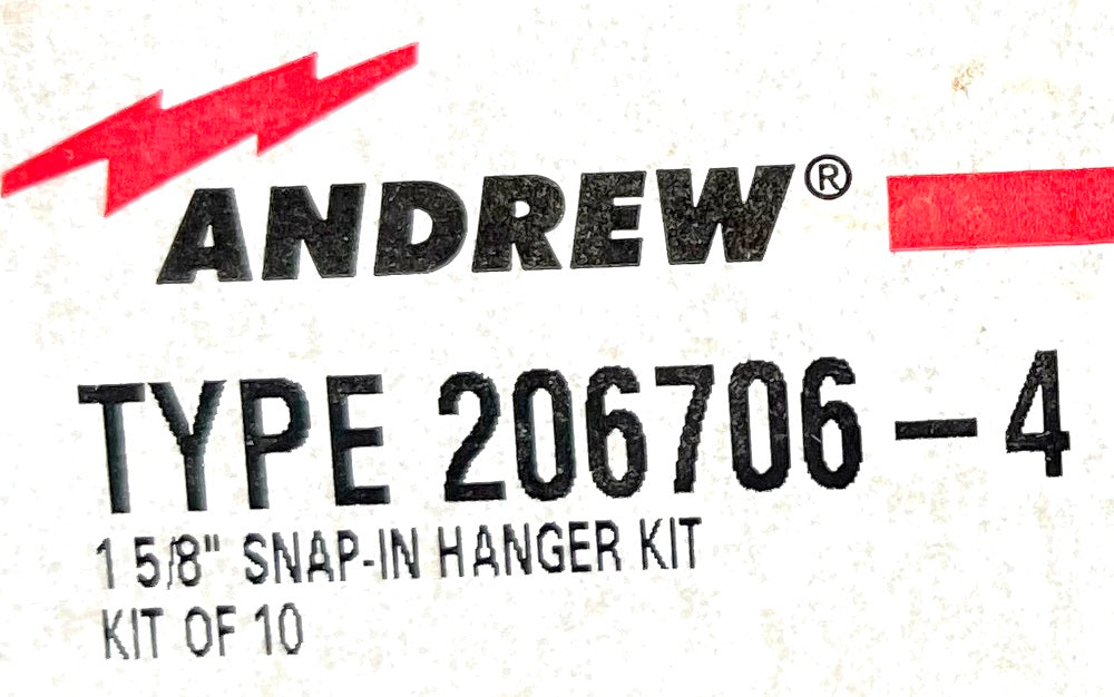 No4 Stainless Steel Cable Support Kits - Cable Hangers - Grips - Andrew 206706-4
