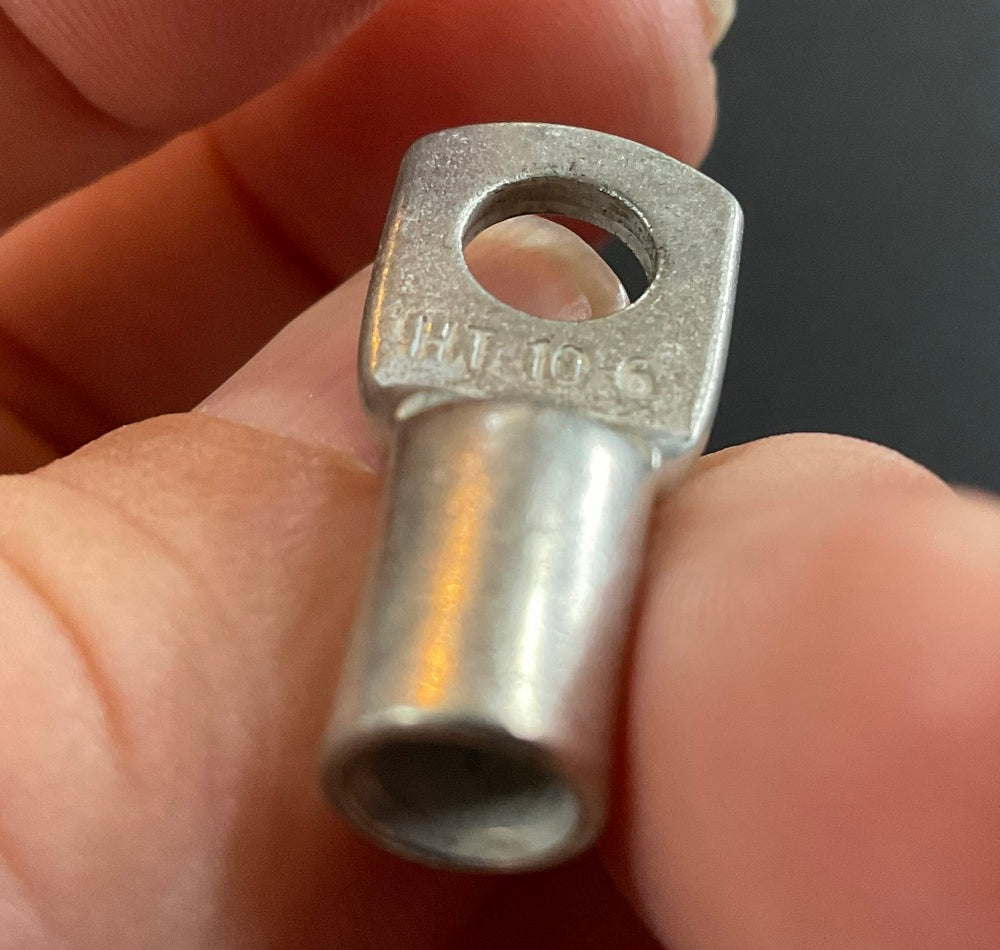 10mm Cable x 6mm Hole Power Cable Lug - Sold As A Pack Of 10 Lugs