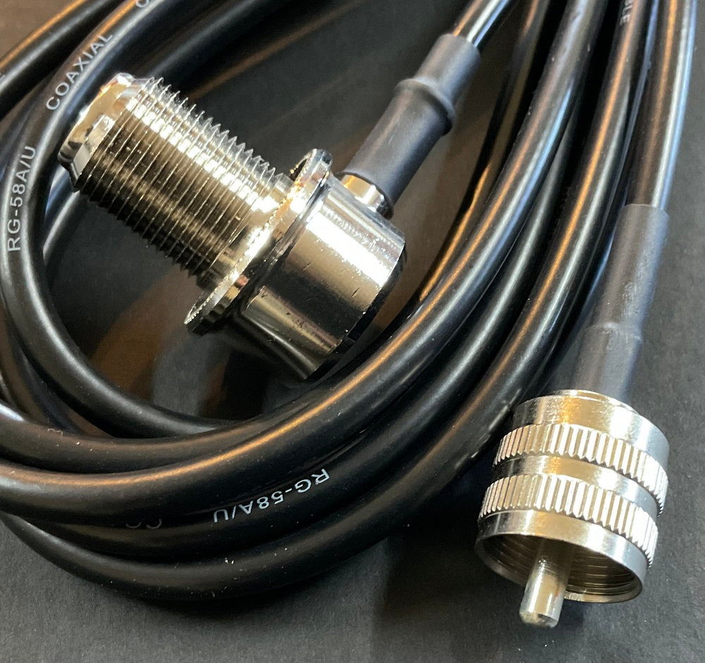 Antenna Base and Cable - SO239 Base 4.5 Meter Coax and PL259 Plug