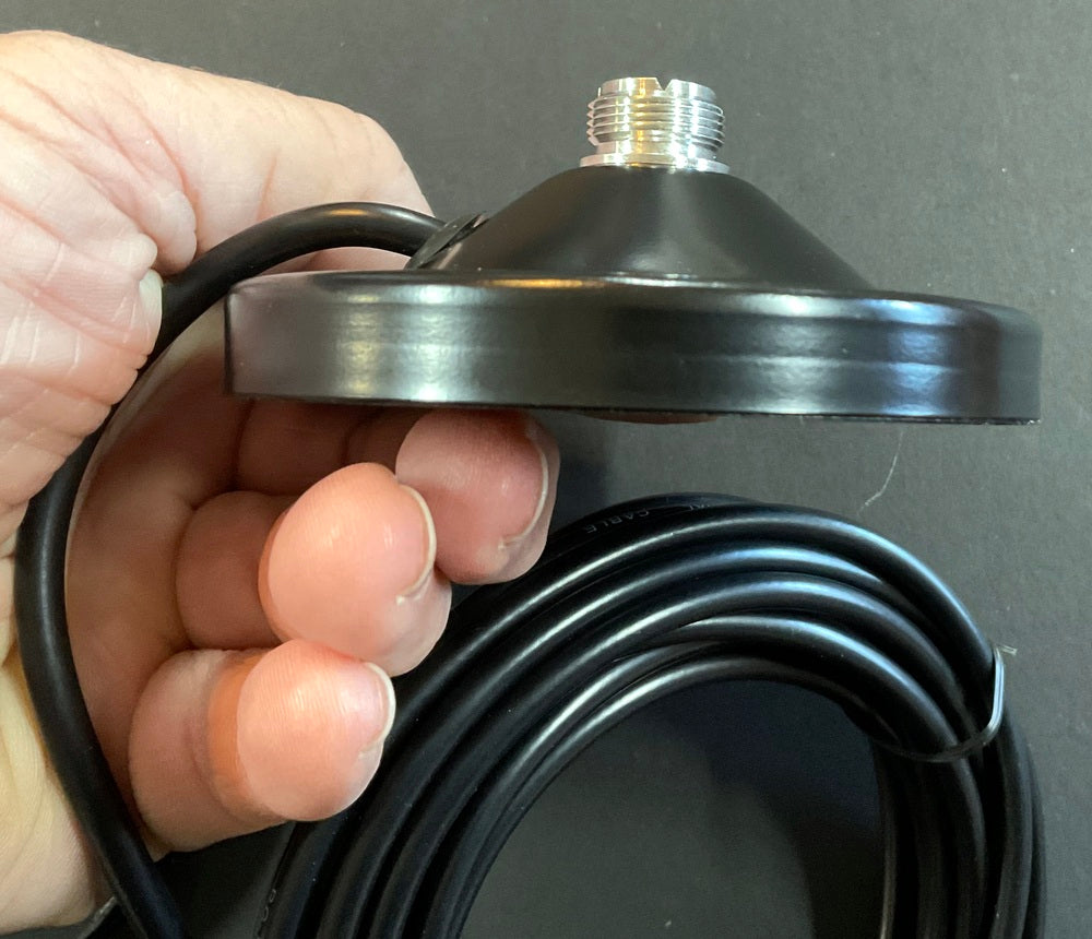 455-490Mhz Antenna With 90mm Magnetic Base, Lead and Adaptor - UHF CB, Amateur, Ham Radio, 2Way Radio Antenna