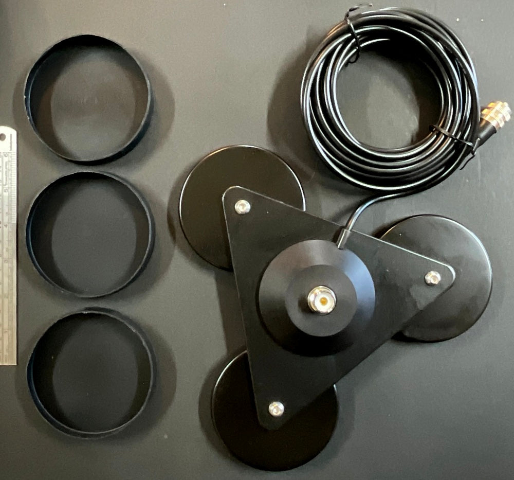 Extra Large Magnetic Base - 3 x 90mm Antenna Magenetic Base Mount