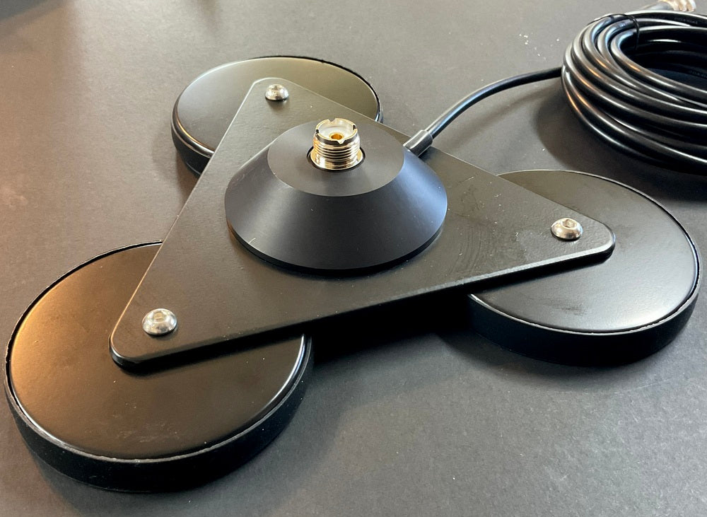 Extra Large Magnetic Base - 3 x 90mm Antenna Magenetic Base Mount