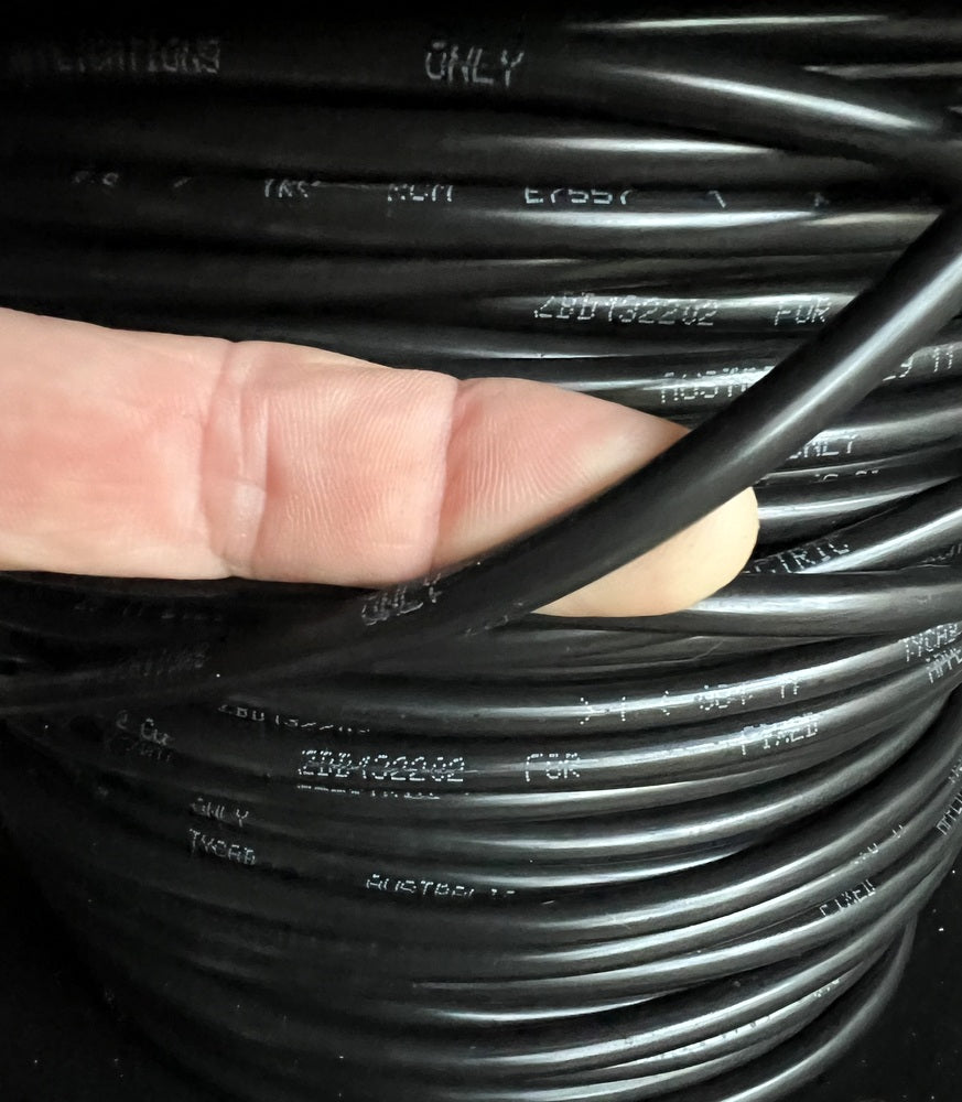 10mm "Black in Colour" Power Cable - Sold Per Metre