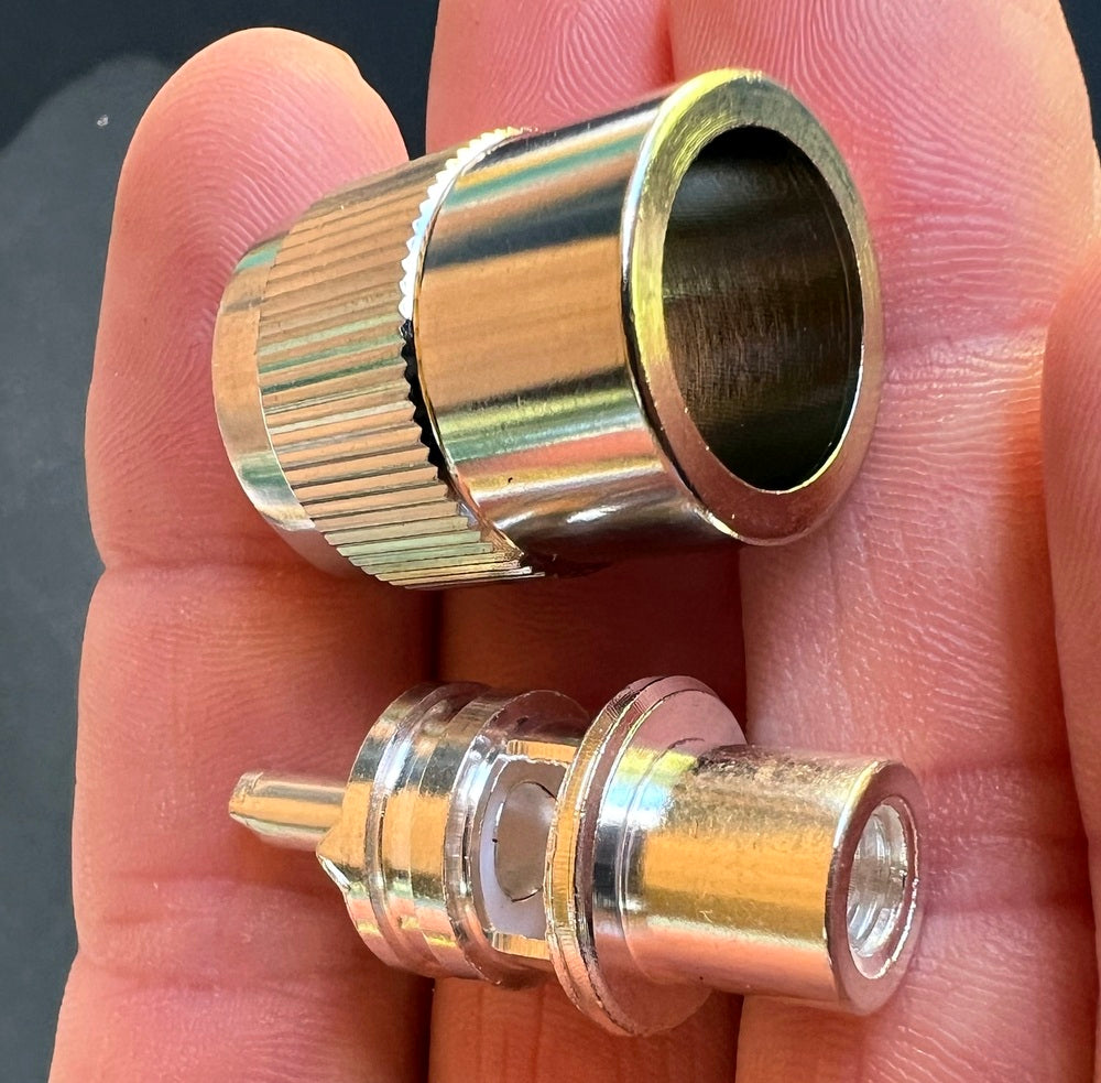 Coax Plug UHF Male1 PL259 - Screw and Solder For RG58 Coax Cable - Fits Most CB and Marine Radios