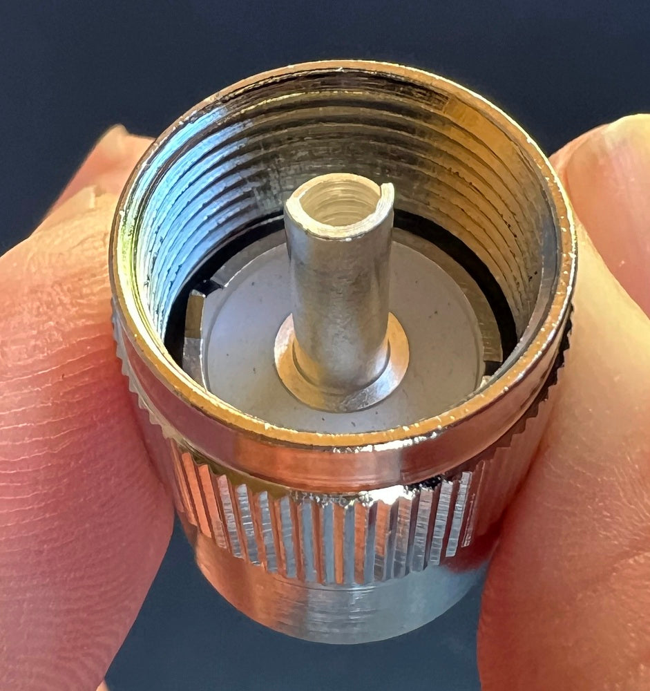 Coax Plug UHF-Male (PL295) to RG213 Coax Screw/Solder #80