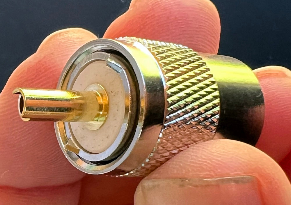Coax Plug UHF-Male (PL295) to RG58 Coax Screw/Solder #84