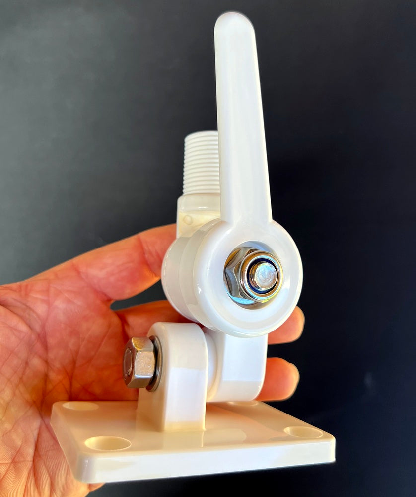 Marine Antenna Mount ABS With Ratchet Handel 4-Way Tilt