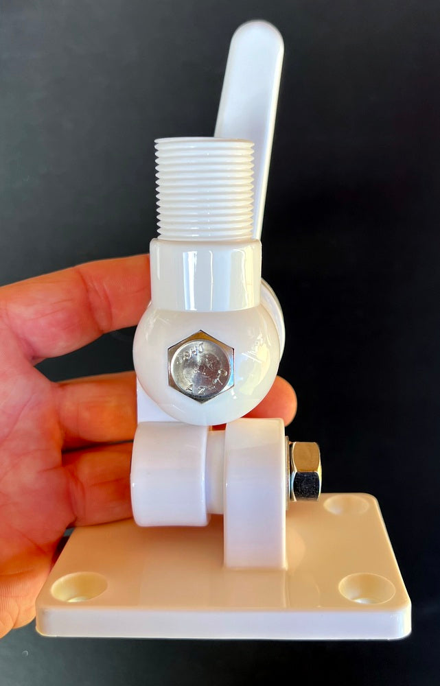 Marine Antenna Mount ABS With Ratchet Handel 4-Way Tilt
