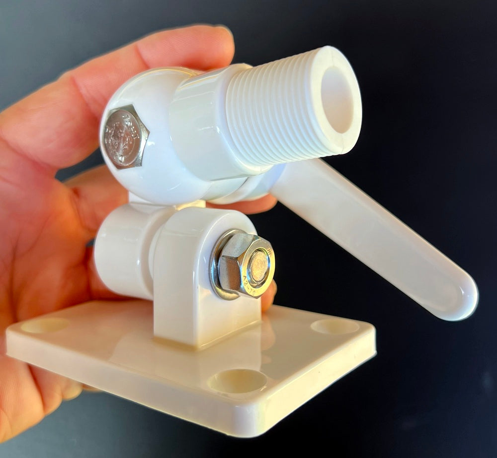 Marine Antenna Mount ABS With Ratchet Handel 4-Way Tilt