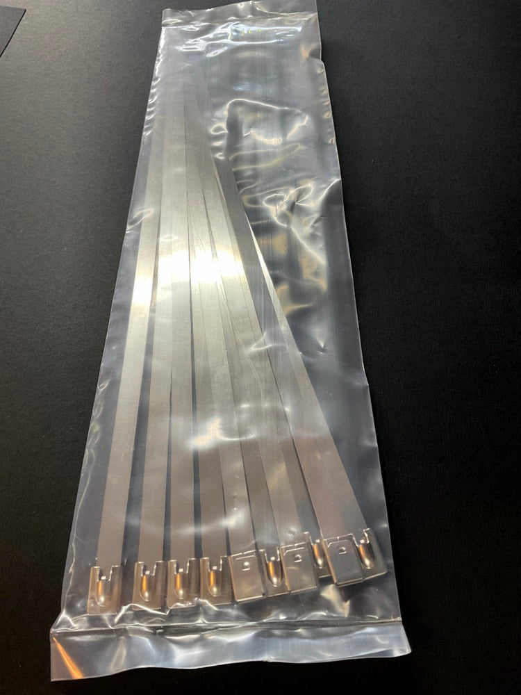 Heavy Duty 7.9mm Wide x 350mm Long 316 Stainless Steel Cable Ties