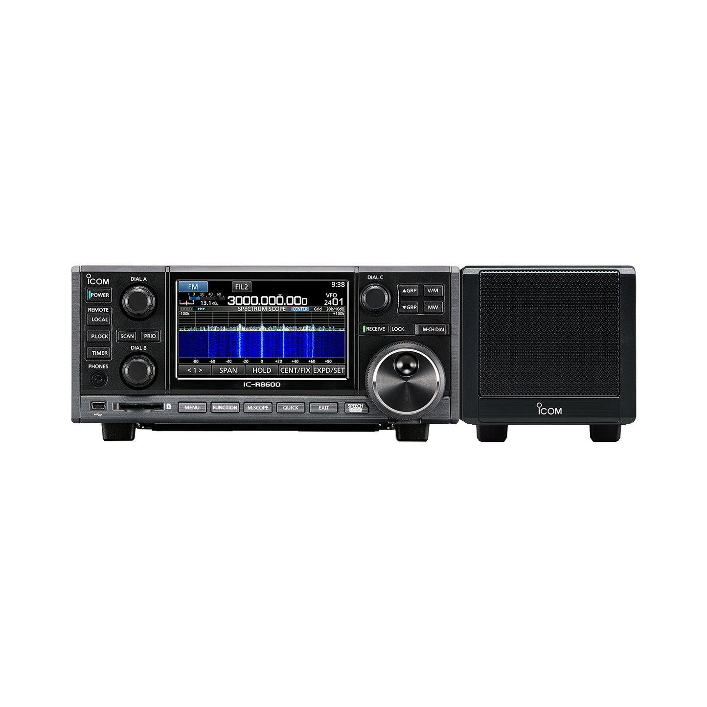 Icom SP-39AD Base External Speaker With DC Power Supply 2-Amps
