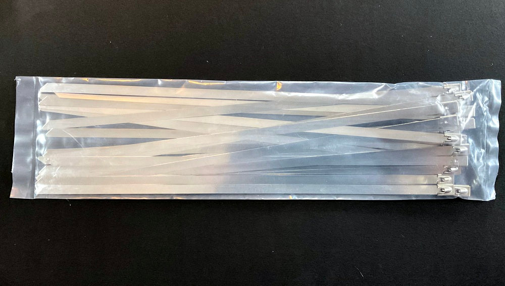 Heavy Duty 7.9mm Wide x 350mm Long 316 Stainless Steel Cable Ties
