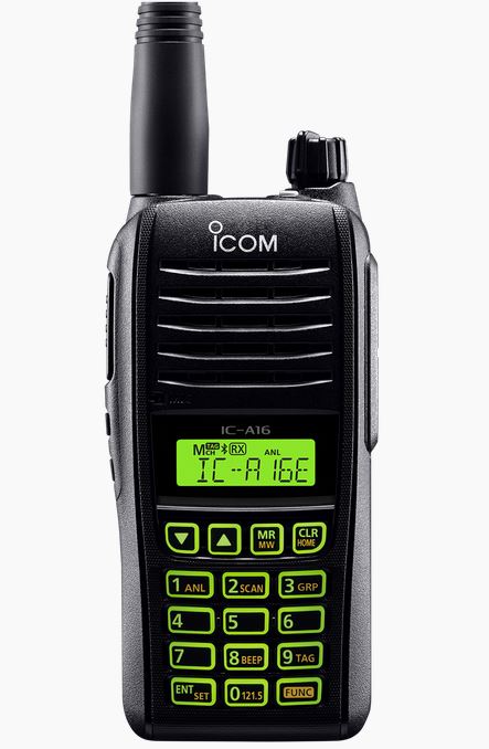 Icom IC-A16E-NBT - VHF AIR BAND Handheld Portable Radio