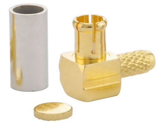 Coax Plug Crimp/Solder MCX 'Right Angle' to RG58 #68