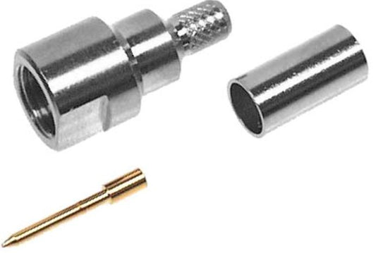 Coax Plug Crimp/Solder FME-Male To RG58 Cable #66