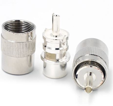 Coax Plug UHF-Male (PL295) to RG213 Coax Screw/Solder #80