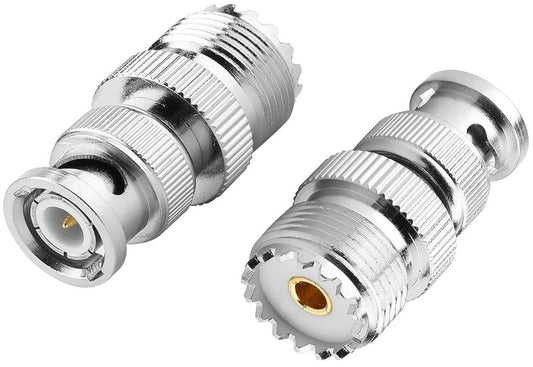 Coax Plug UHF-Female (SO239) to BNC-Male Adaptor #44