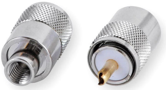 Coax Plug UHF-Male (PL295) to RG58 Coax Screw/Solder #84