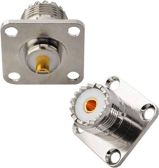 Coax Plug UHF-Female (SO239) Adaptor Panel Mount #53
