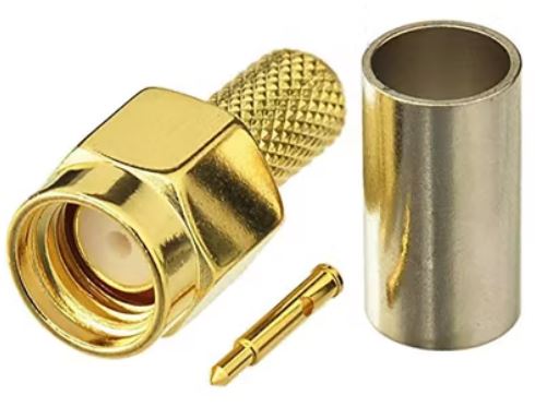 Coax Plug Crimp/Solder SMA-Male For RG58 Cable #33