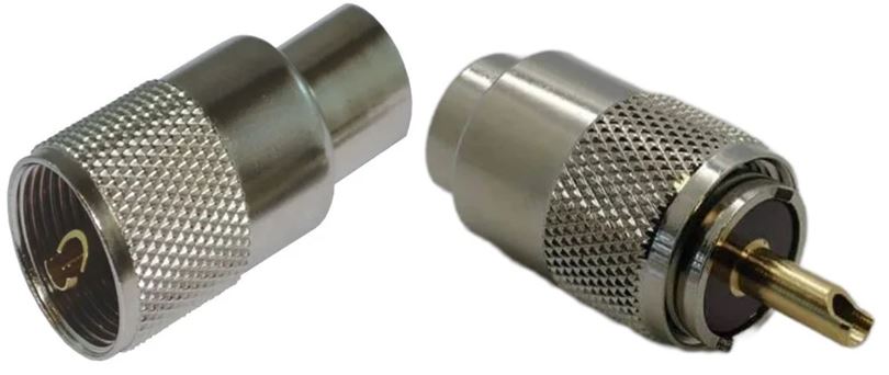 Coax Plug UHF-Male (PL295) to RG213 Screw/Solder #82