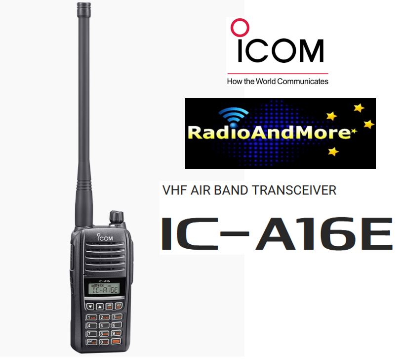 Icom IC-A16E "With Blue Tooth" VHF AIR BAND Handheld Portable Radio