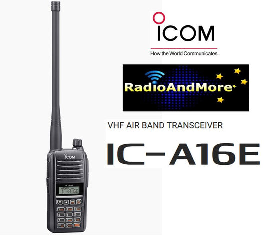 Icom IC-A16E "With Blue Tooth" VHF AIR BAND Handheld Portable Radio