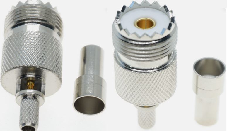 Coax Plug Crimp UHF-Female (S0239) To RG58 Cable #39