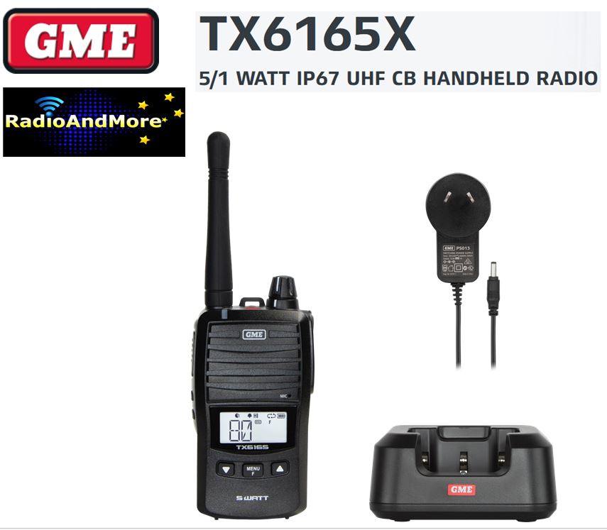 UHF CB - GME TX6165X Handheld Portable Radio - 476-477Mhz