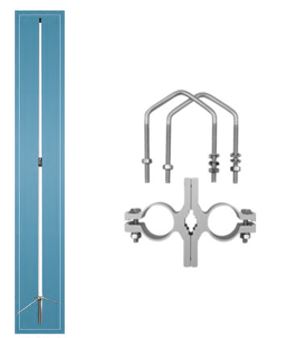 Base Antenna 430-480Mhz UHF Complete With Ground Radials Kit And Mounting Brackets