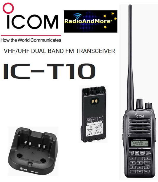 Icom IC-T10 - Portable Dual BAND Radio VHF & UHF