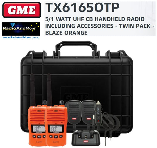 UHF CB - GME TX6165OTP "TWIN PACK ORANGE" - 476-477Mhz