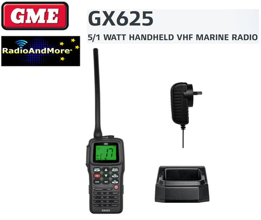Marine Radio - GME GX625 - VHF Marine Portable Radio