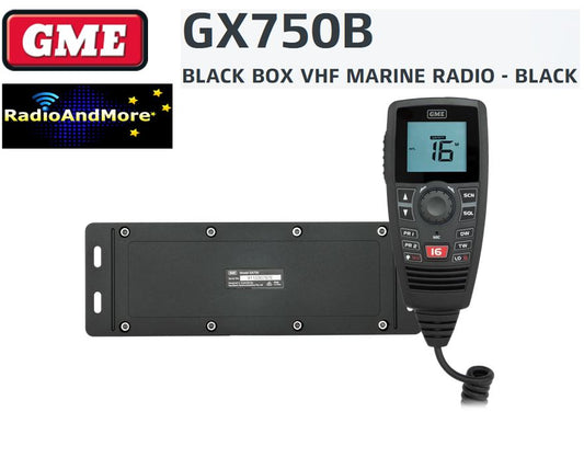 Marine Radio - GME GX750B "BLACK" - VHF Marine Radio