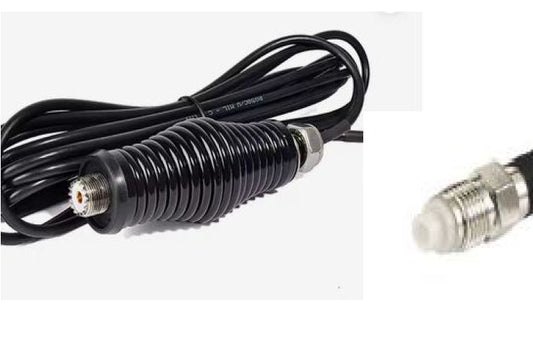 Antenna Spring Kit #1 - MBC Base, Cable & Spring - SO239 Base, Coax & Plugs