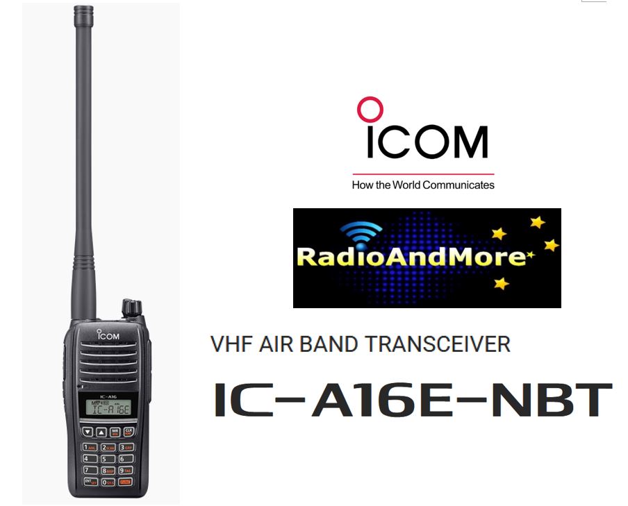 Icom IC-A16E-NBT - VHF AIR BAND Handheld Portable Radio