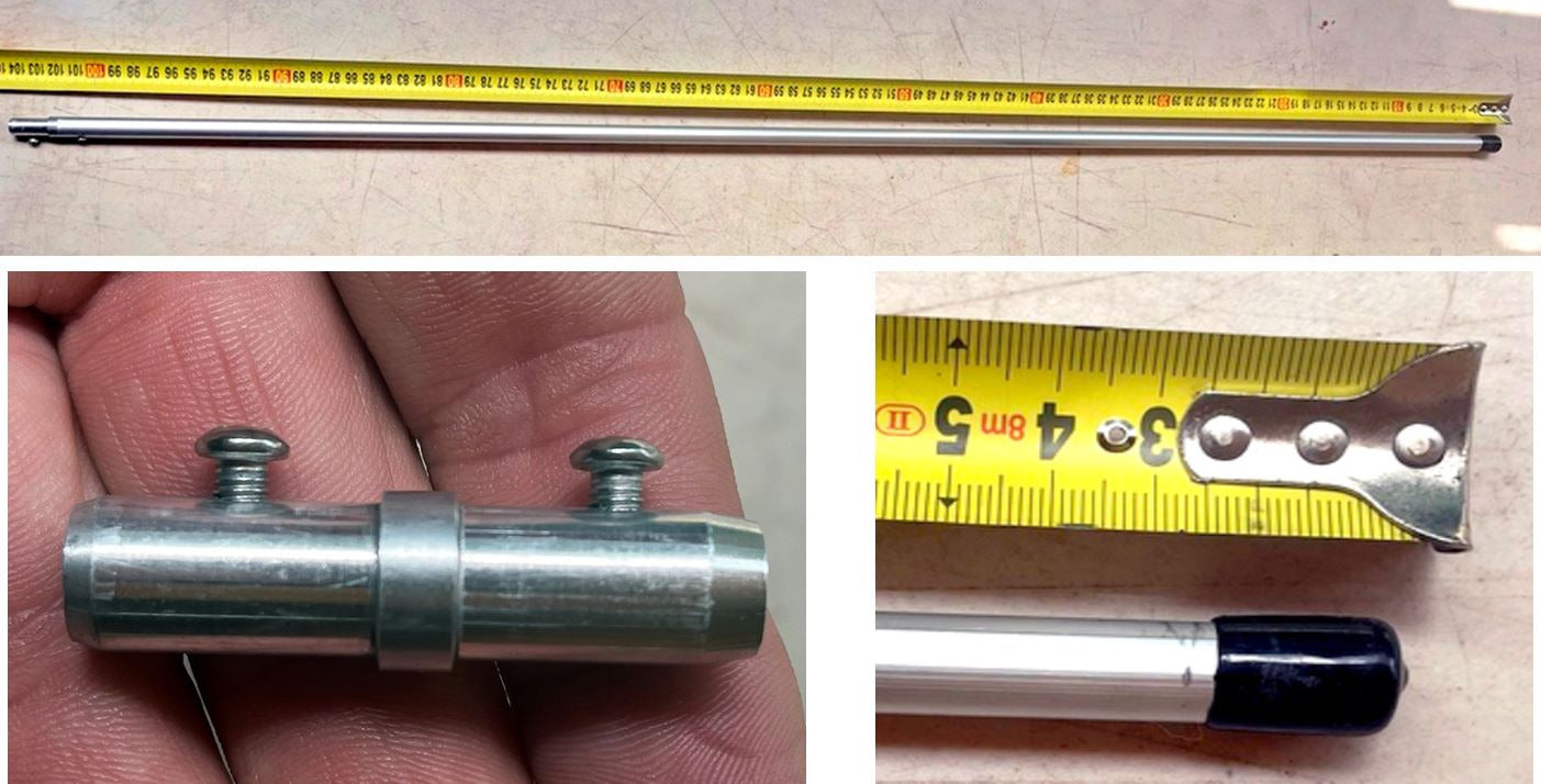 Base Antenna Parts "Top Section + Spigget" **SUITS YELLOW BASED 27Mhz ANTENNA**